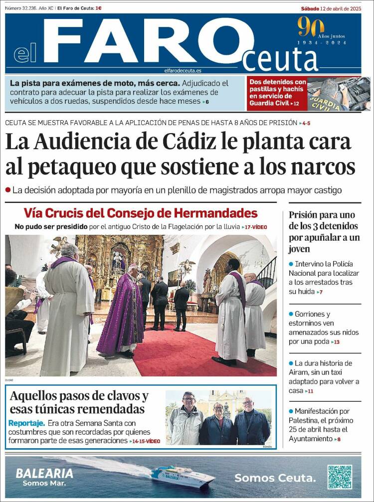 Portada de El Faro de Ceuta (España)