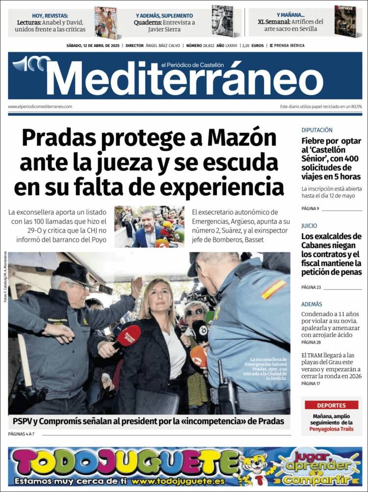 Portada de El Periódico Mediterraneo (España)