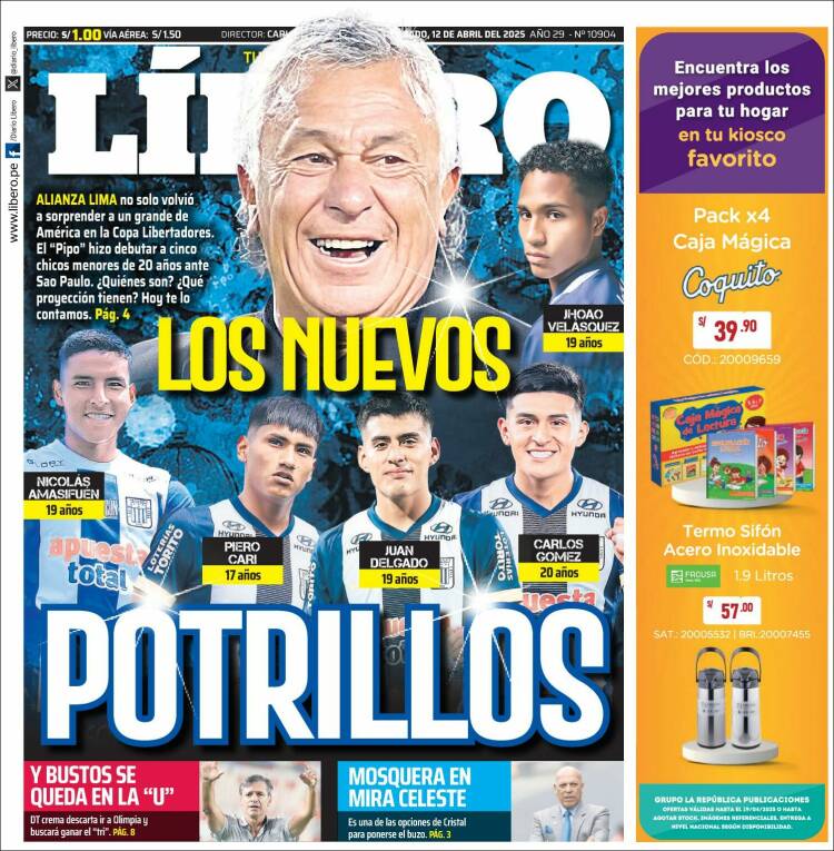 Portada de Líbero (Perú)