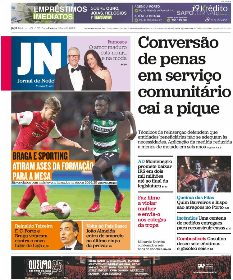 Portada de Jornal de Notícias (Portugal)