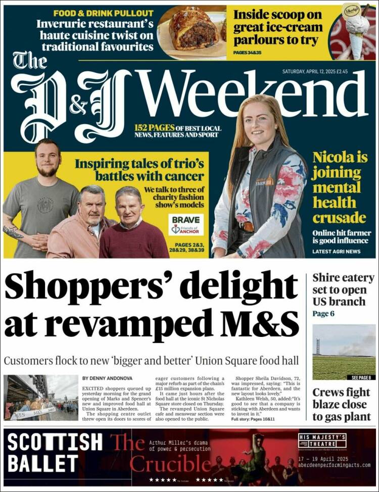 Portada de The Press and Journal (Reino Unido)