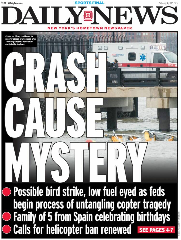 Portada de Daily News - New York (USA)