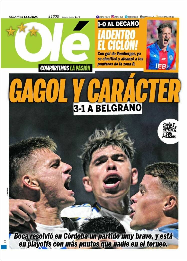 Portada de Olé (Argentina)