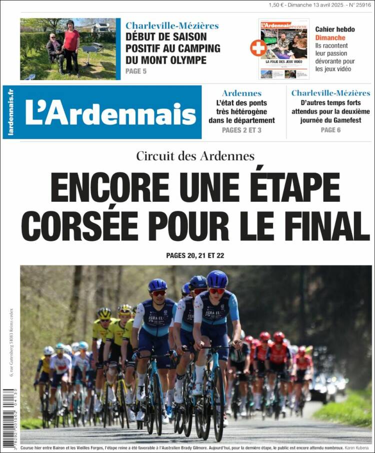 Portada de L'Ardenais (Francia)