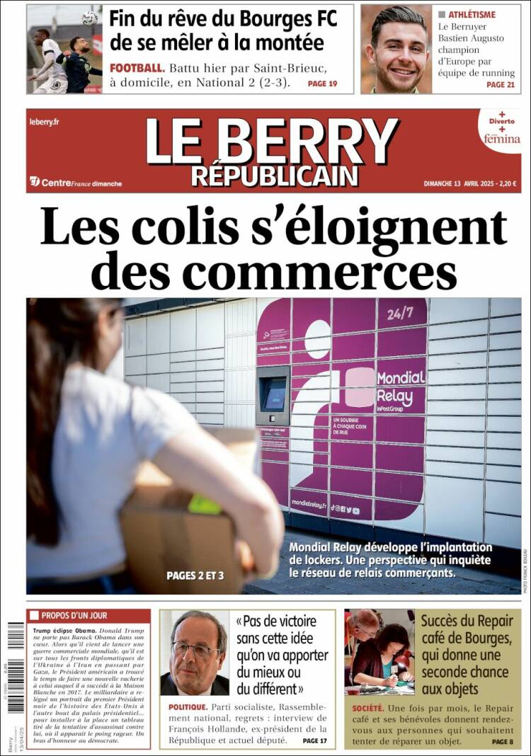 Portada de Berry Republicain (Francia)