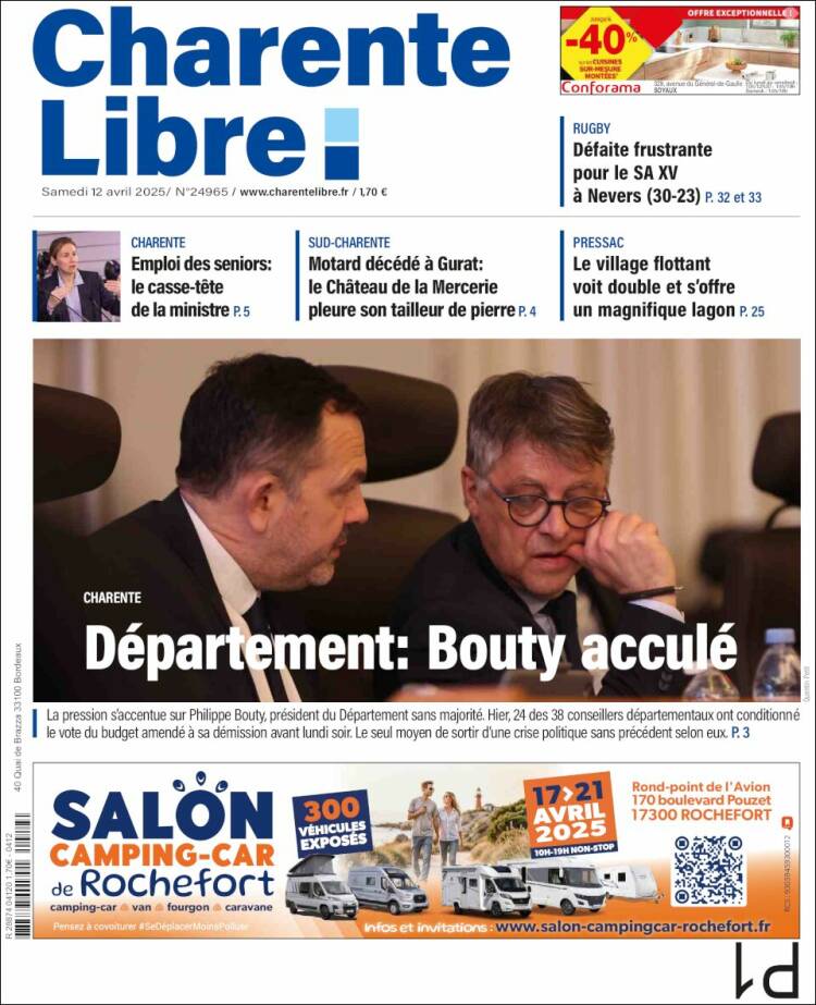 Portada de Charente Libre (Francia)