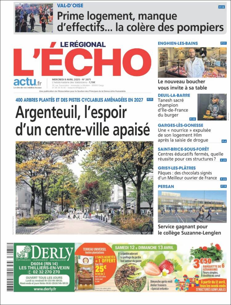Portada de L'Echo de la Haute-Vienne (Francia)