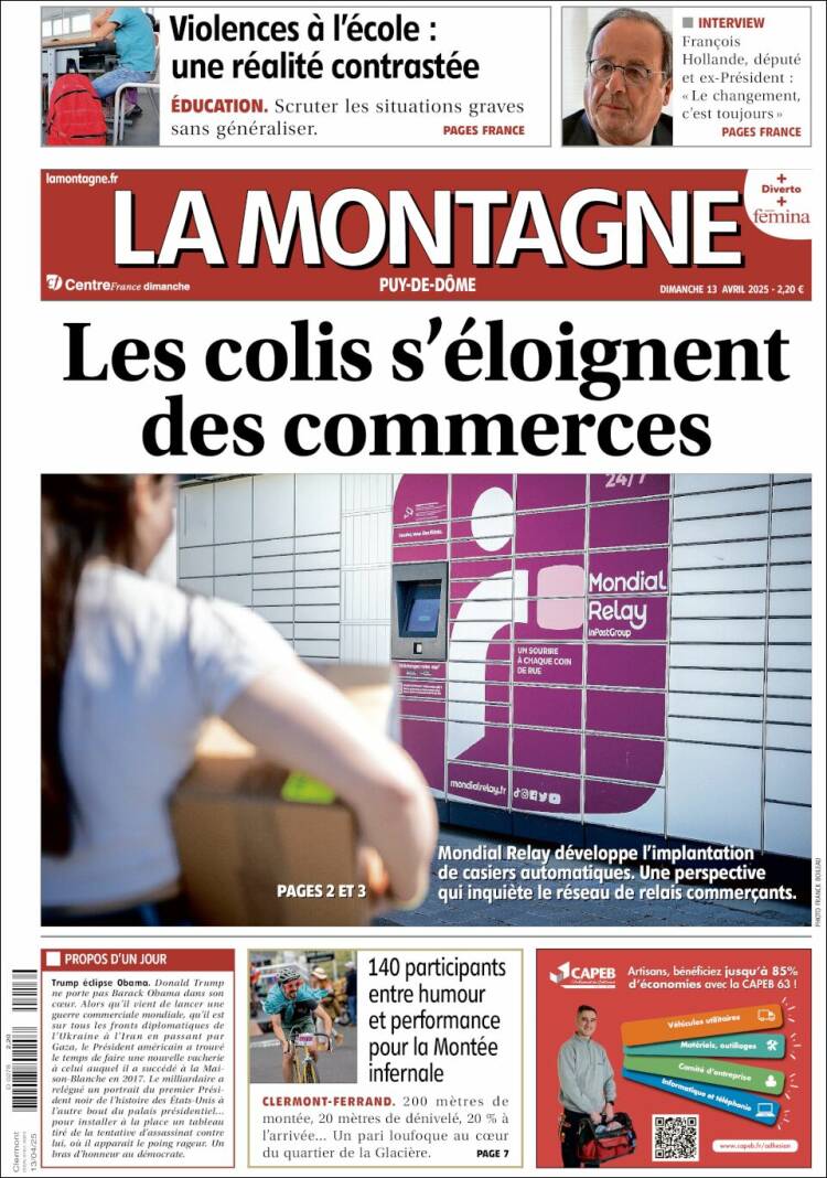 Portada de La Montagne (Francia)