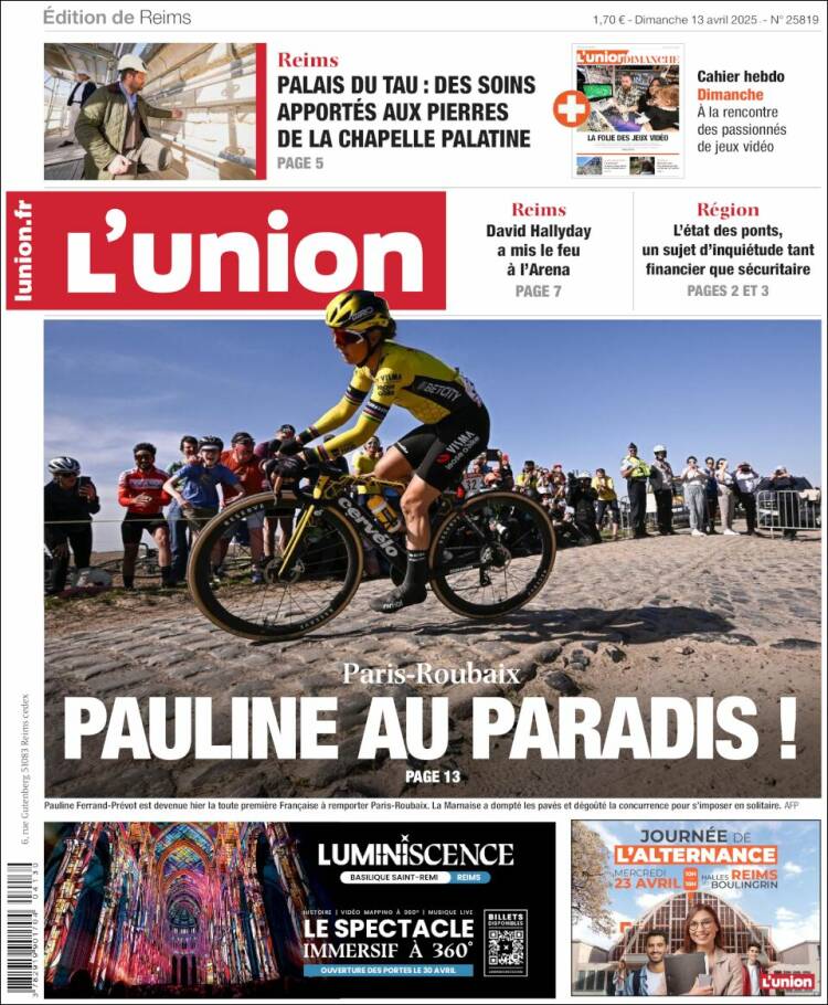 Portada de L'Union (Francia)