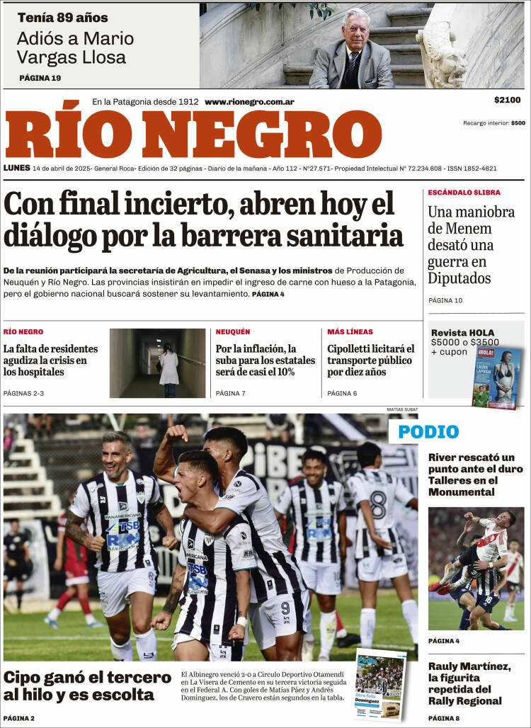 Portada de Rio Negro (Argentina)