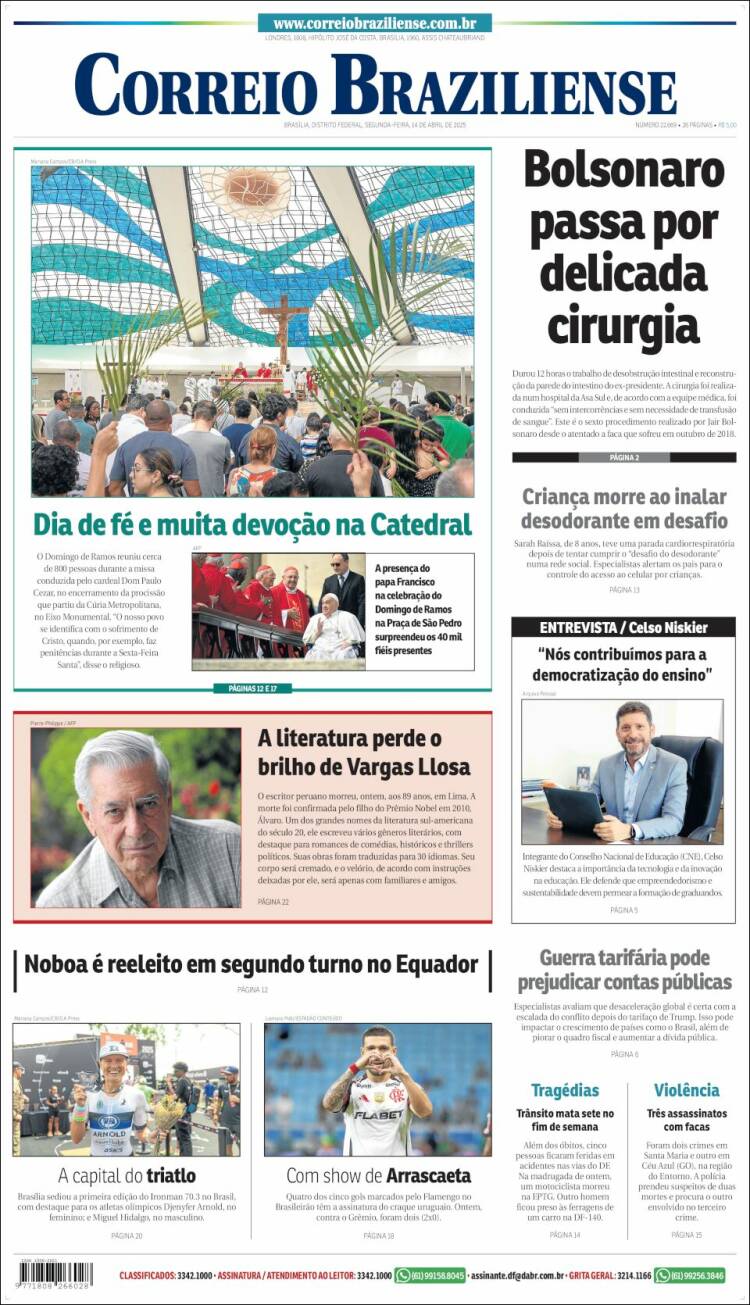 Portada de Correio Braziliense (Brasil)