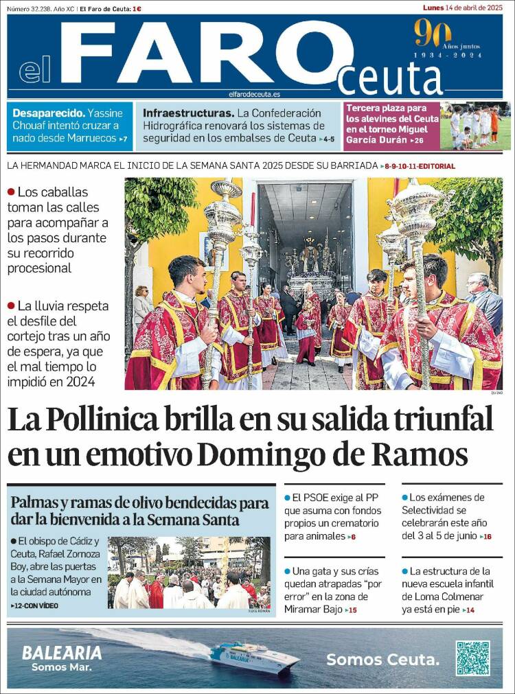 Portada de El Faro de Ceuta (Espagne)