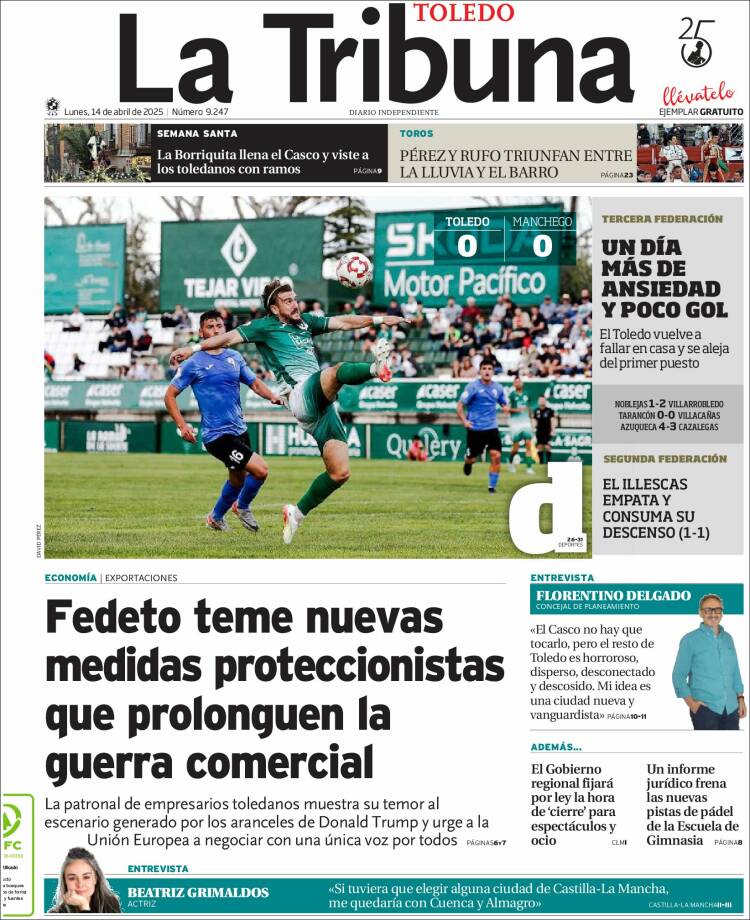 Portada de La Tribuna de Toledo (España)