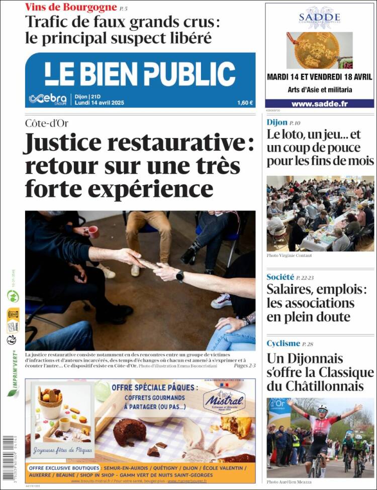Portada de Le Bien Public (Francia)