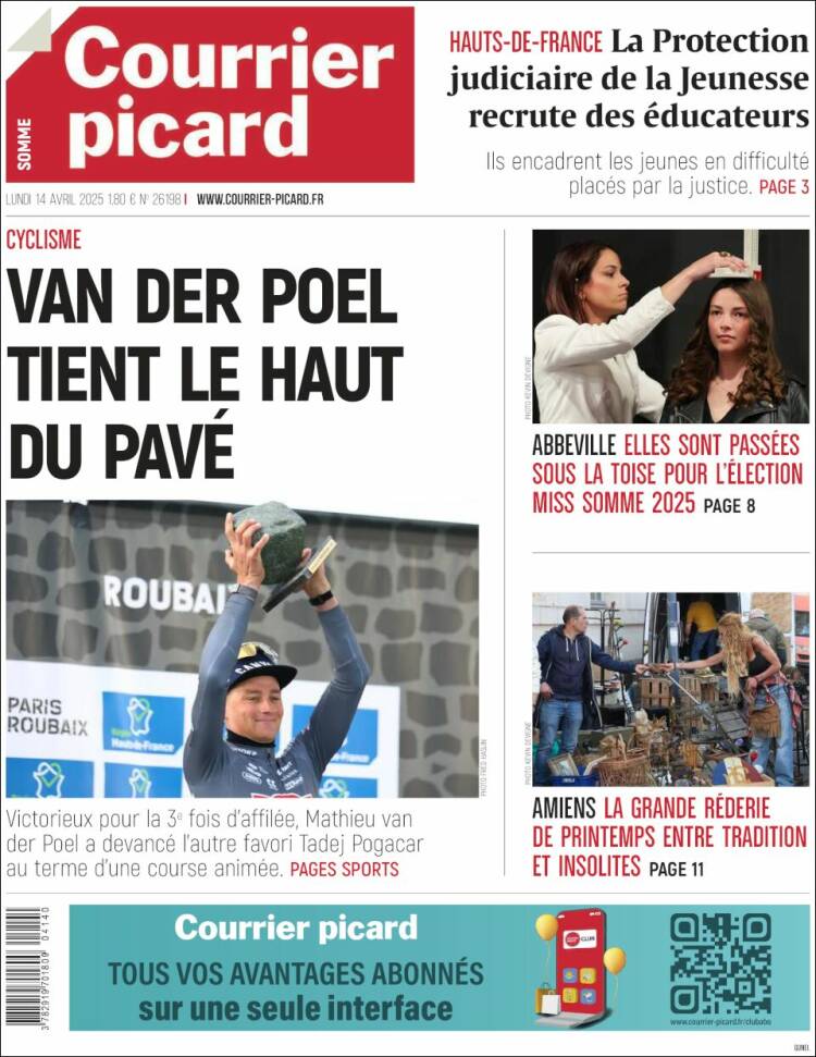 Portada de Courrier Picard (Francia)