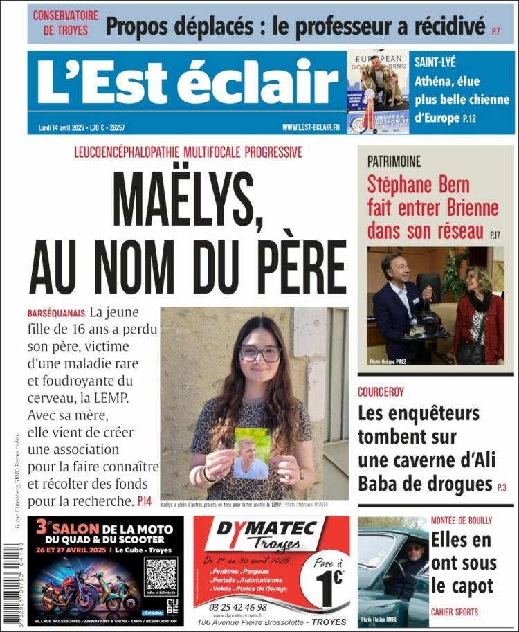 Portada de L'Est Eclair (Francia)