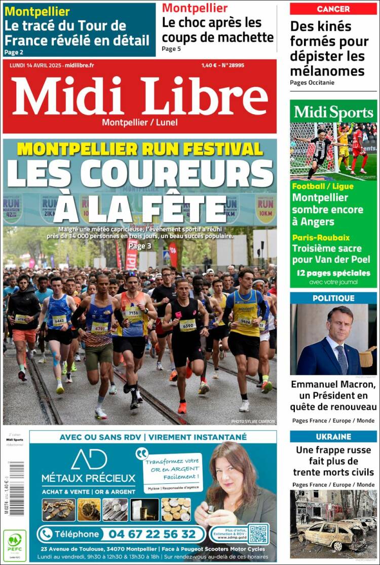 Portada de Midi Libre (France)