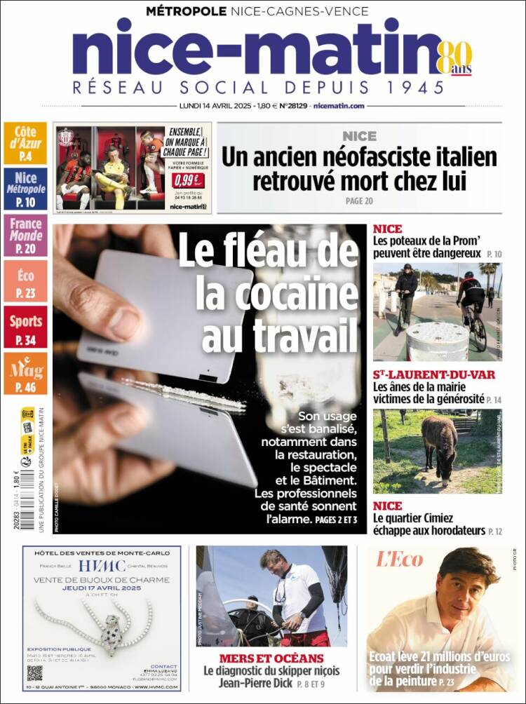 Portada de Nice-Matin (France)