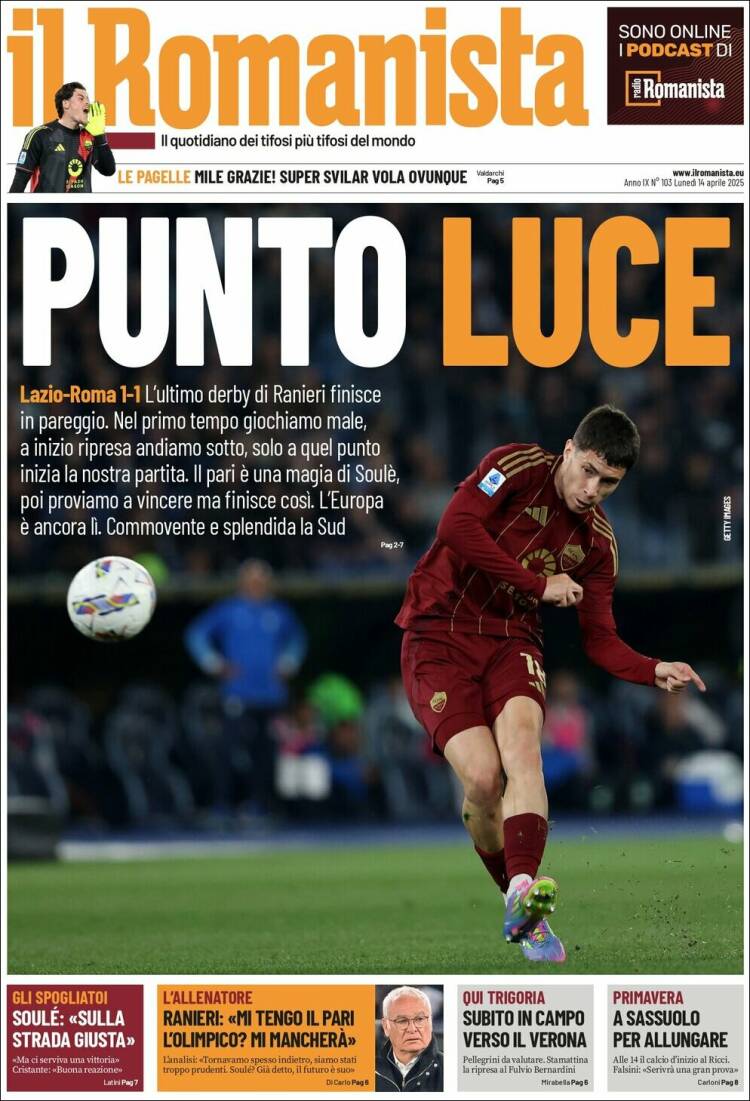 Portada de Romanista (Italia)