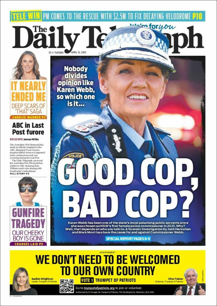 Portada de The Daily Telegraph (Australia)