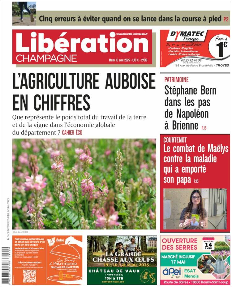 Portada de Libération Champagne (Francia)