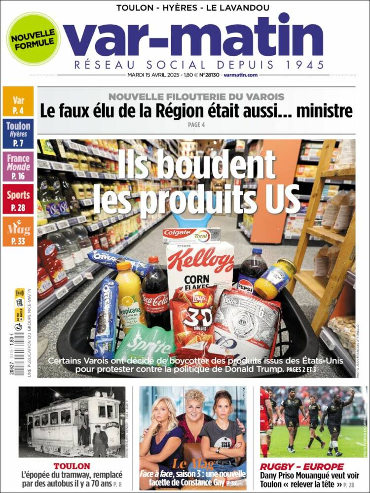 Portada de Var-Matin (Francia)