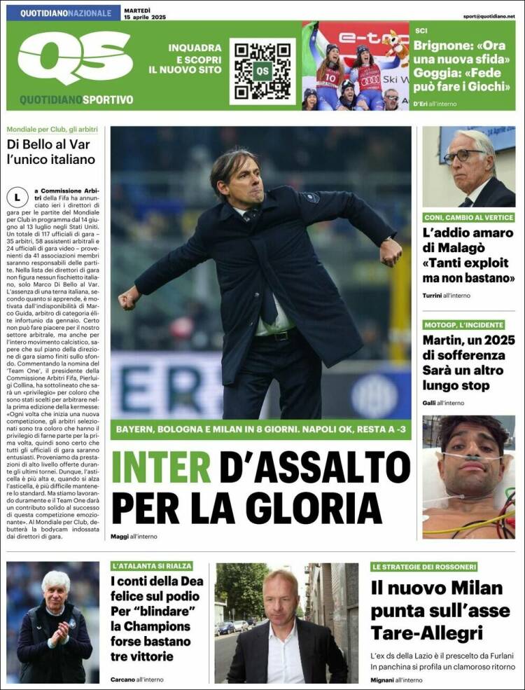 Portada de Quotidiano Sportivo (Italia)