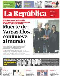 Portada de La Republica (Perú)