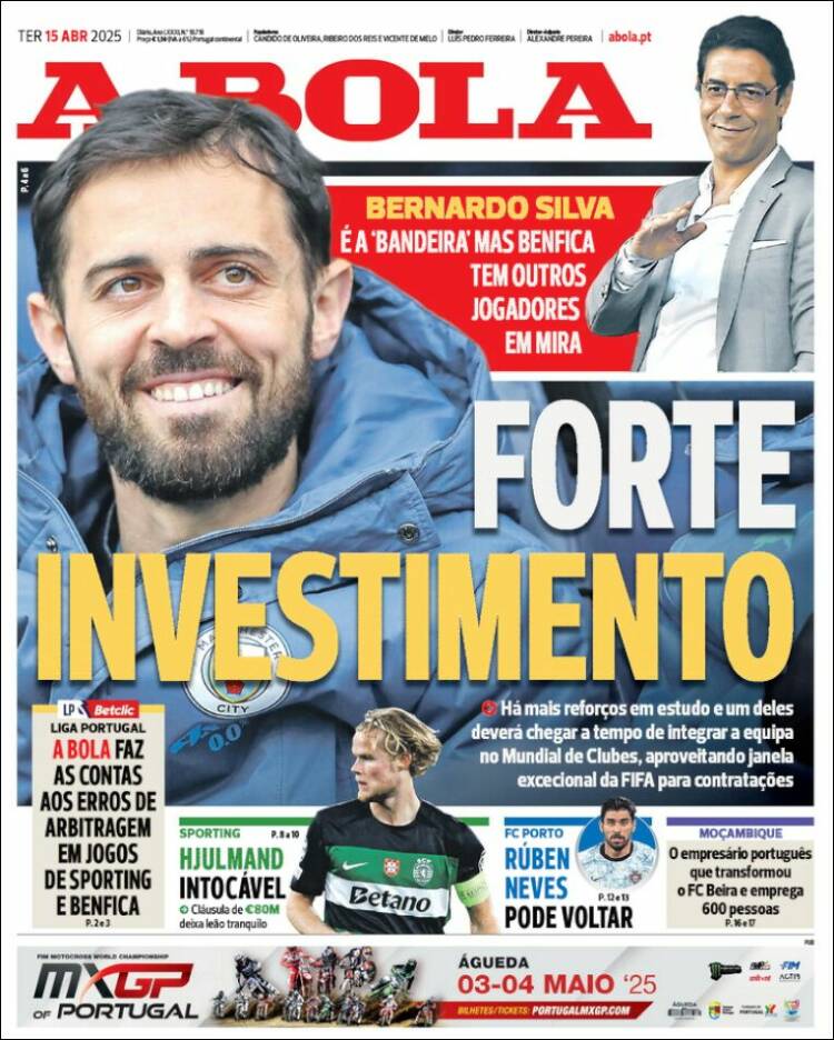 Portada de A Bola (Portugal)