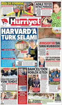 Portada de Hürriyet (Turquie)