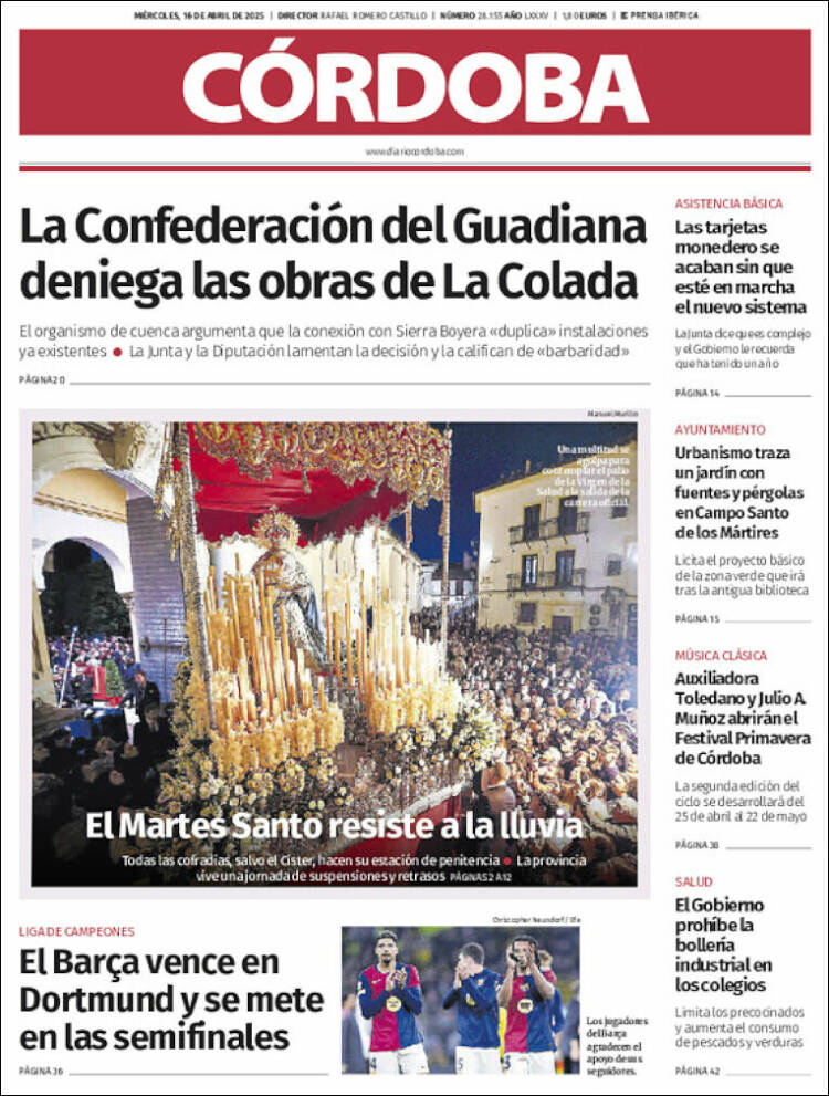 Portada de Diario de Córdoba (España)
