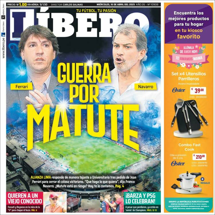 Portada de Líbero (Perú)
