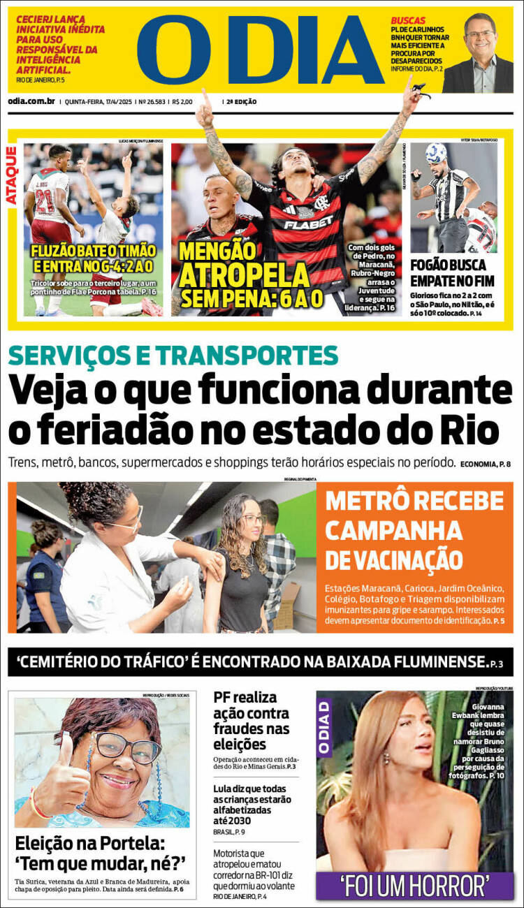 Portada de O Dia (Brasil)