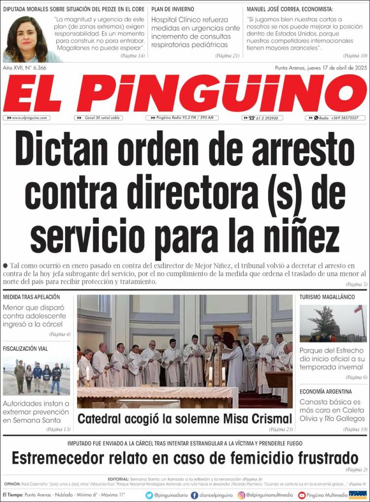 Portada de El Pingüino (Chile)