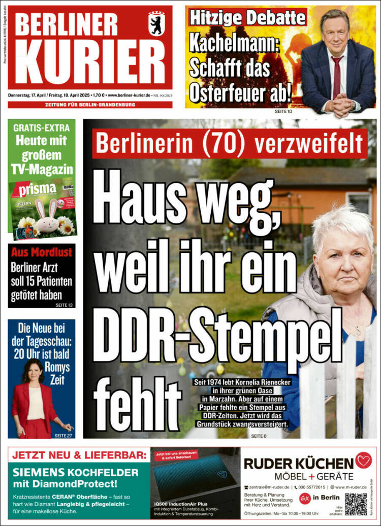 Portada de Berliner Kurier - Startseite BK (Alemania)