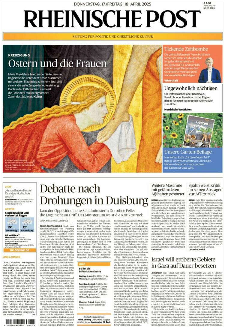 Portada de Rheinische Post (Alemania)