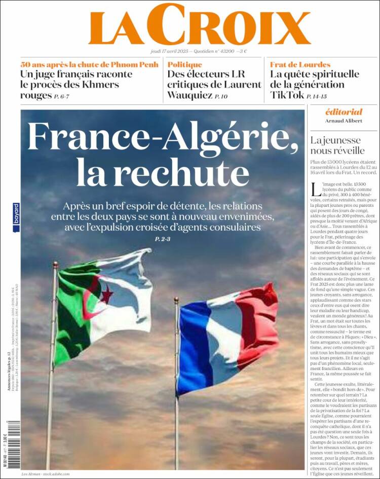 Portada de La Croix (Francia)