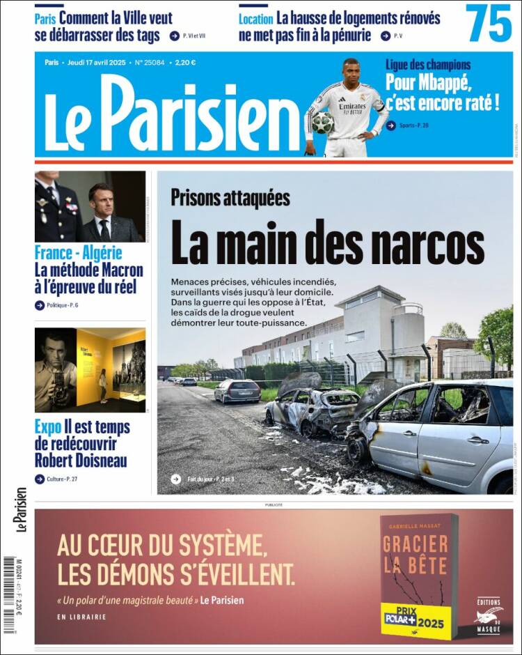Portada de Le Parisien (Francia)