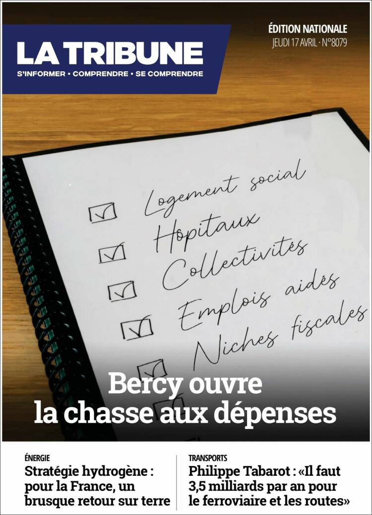 Portada de La Tribune (Francia)