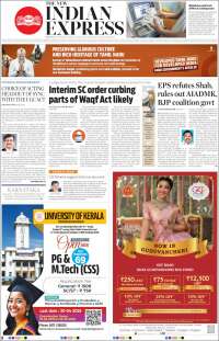 Portada de New Indian Express (India)