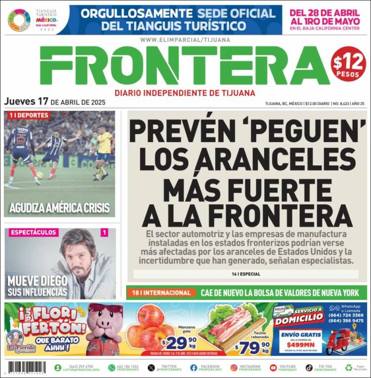 Portada de Frontera (México)