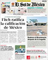 Portada de El Sol de México (Mexico)