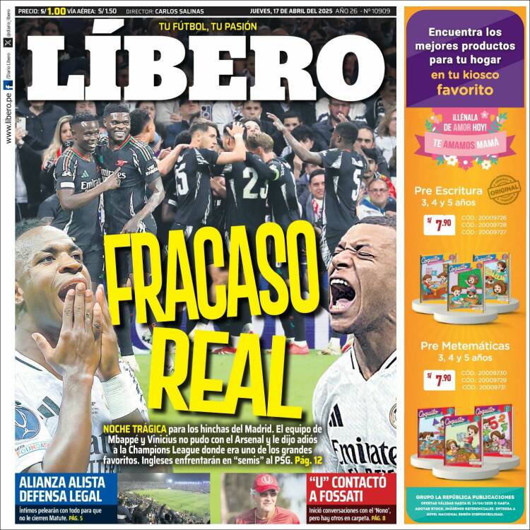 Portada de Líbero (Per&uacute;)