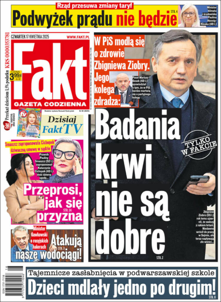 Portada de Fakt (Polonia)