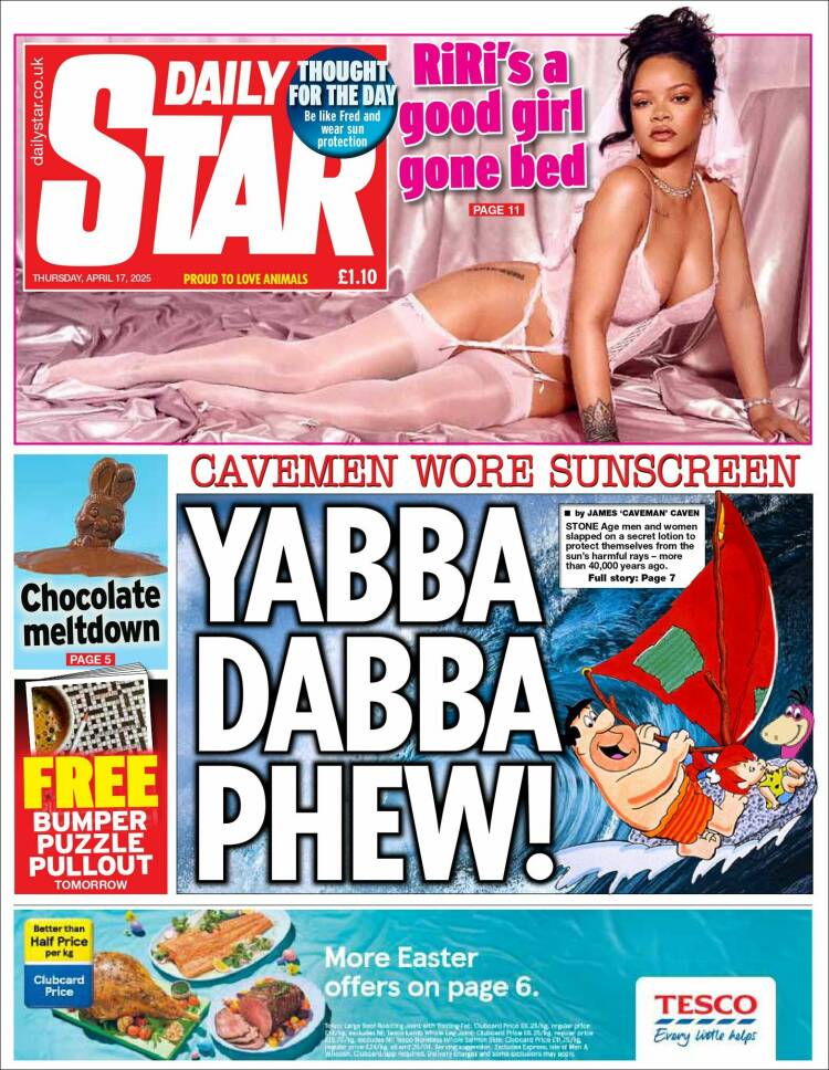 Portada de Daily Star (Reino Unido)