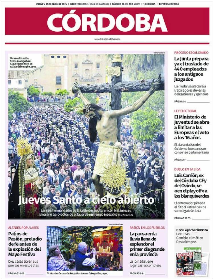 Portada de Diario de Córdoba (Espagne)