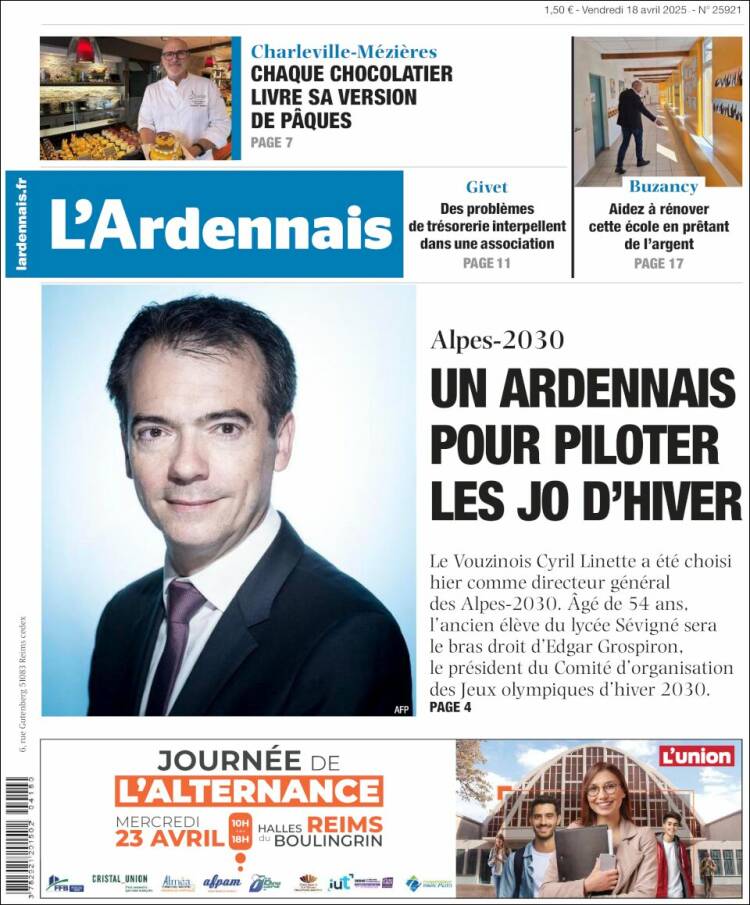 Portada de L'Ardenais (Francia)