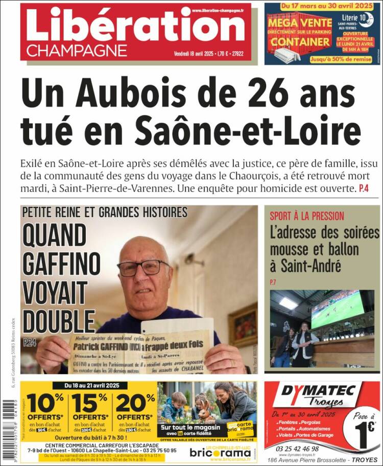 Portada de Libération Champagne (Francia)