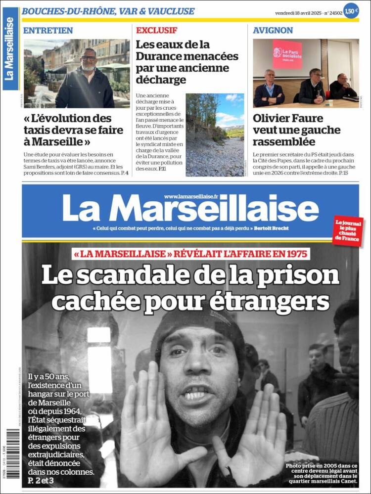 Portada de La Marseillaise (Francia)