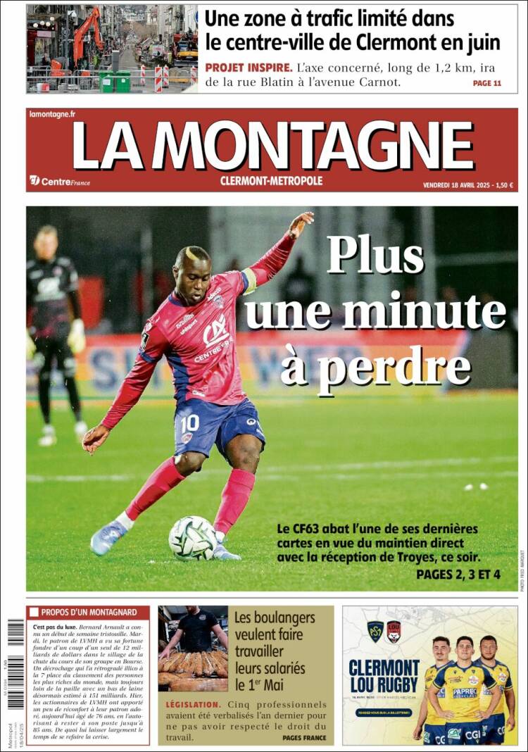 Portada de La Montagne (Francia)